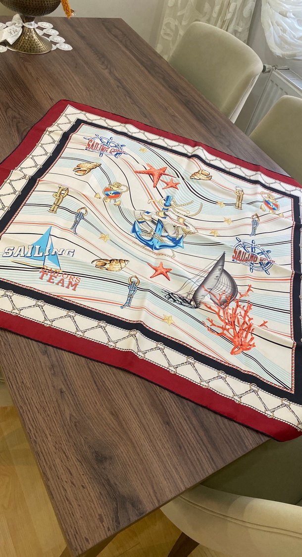 Fermuarlı Vintage Kadın Fular - Görsel 2