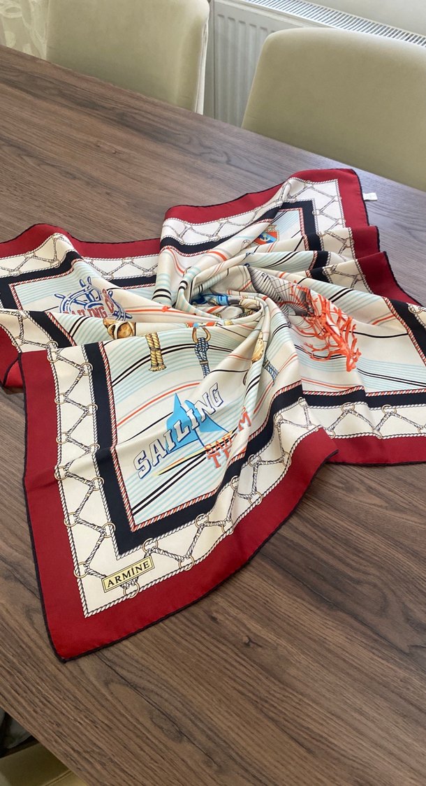 Fermuarlı Vintage Kadın Fular - Görsel 3