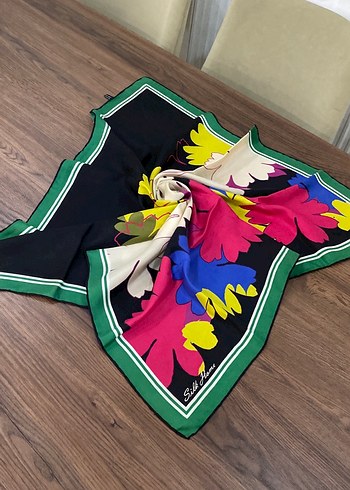 Çok Renkli İpek Fular - Görsel 3