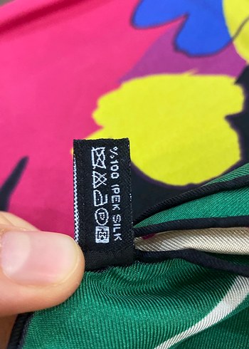 Çok Renkli İpek Fular - Görsel 8