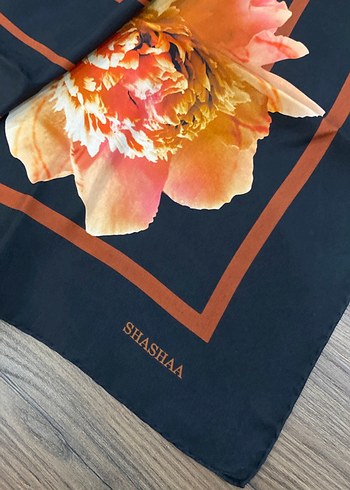 Kahverengi Bohem Kadın İpek Fular - Görsel 4