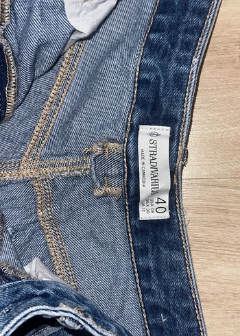 Mavi Kot Şort - Görsel 3