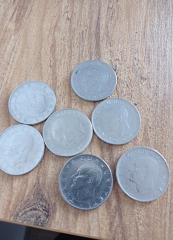 Diğer Koleksiyon 1 lira 7 adet 1977 yılına ait