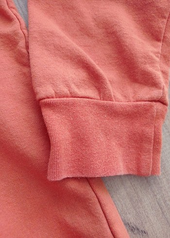 11-12 Yaş Beden turuncu Renk Turuncu Kapüşonlu Erkek Sweatshirt