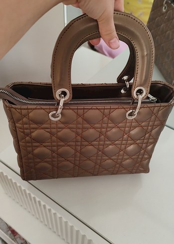 Klasik Tarzda Kahverengi Deri Kadın Çanta - Görsel 4