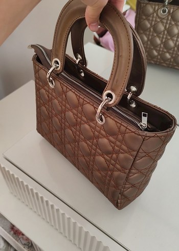 Klasik Tarzda Kahverengi Deri Kadın Çanta - Görsel 6