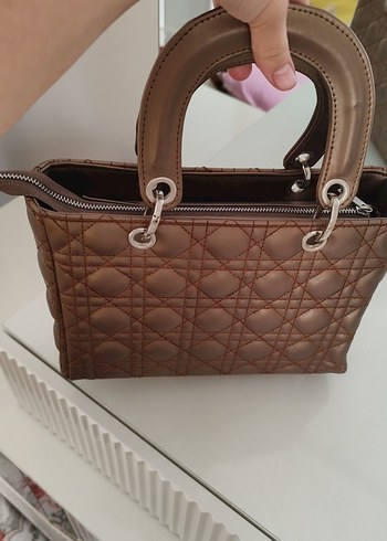 Klasik Tarzda Kahverengi Deri Kadın Çanta - Görsel 3