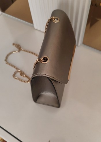 Gri Deri Kadın Çanta - Görsel 3