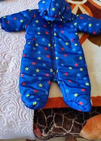 Renkli Yıldızlı Erkek Bebek Astronot Tulumu - Görsel 2