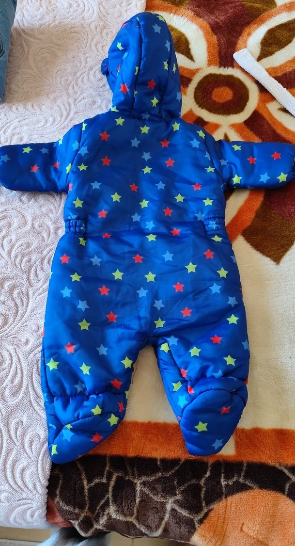 Renkli Yıldızlı Erkek Bebek Astronot Tulumu - Görsel 3