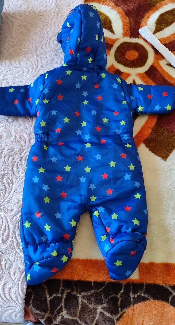 Renkli Yıldızlı Erkek Bebek Astronot Tulumu - Görsel 4