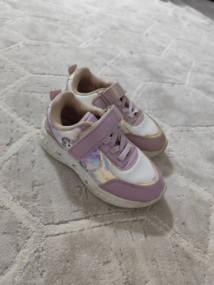Kız Çocuk Mor Bağcıksız Spor Ayakkabı - Görsel 3