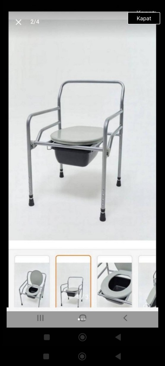 Gri Metal Yüksek Sandalye - Görsel 3