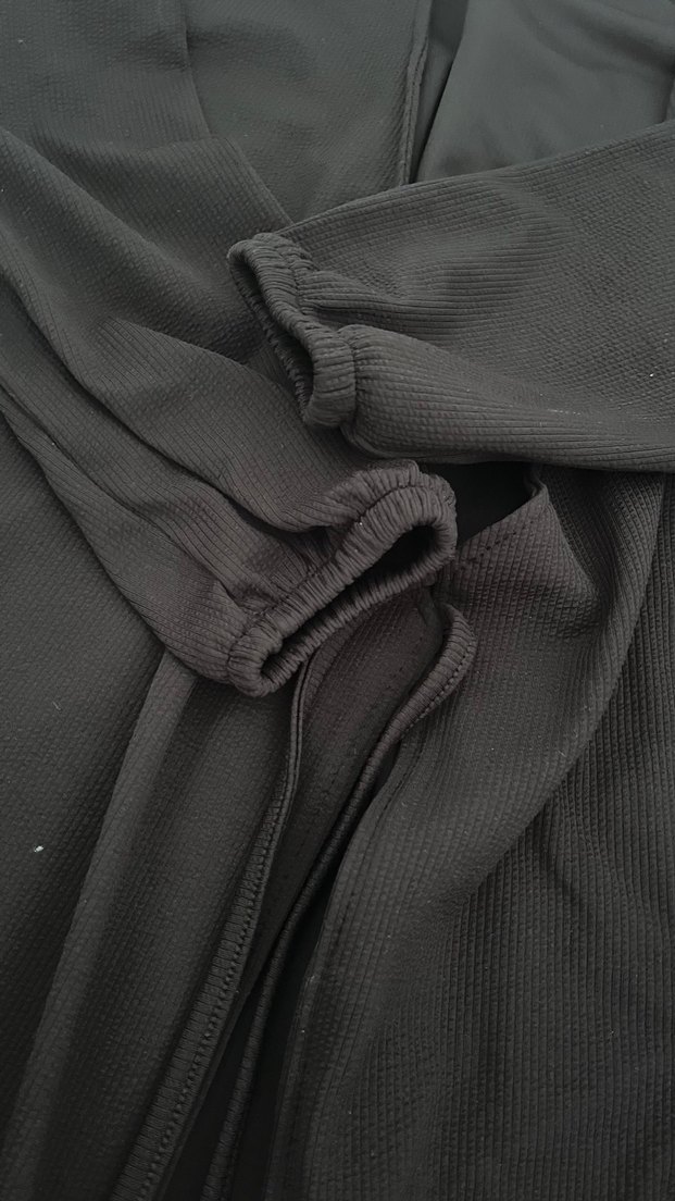 Kadın Siyah Uzun Kollu Salaş Uzun hırka - Görsel 2