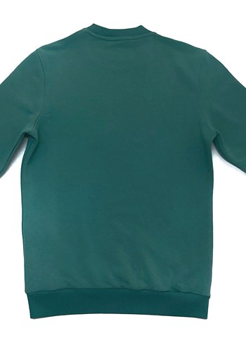 Yeşil Unisex Bisiklet Yaka Sweatshirt - Görsel 3