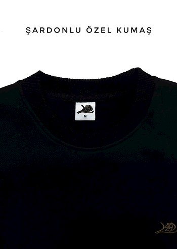 Siyah Unisex Bisiklet Yaka Sweatshirt - Görsel 2