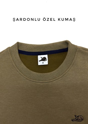 Camel Unisex Bisiklet Yaka Sweatshirt - Görsel 2