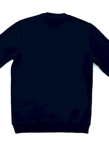 Lacivert Unisex Bisiklet Yaka Sweatshirt - Görsel 3