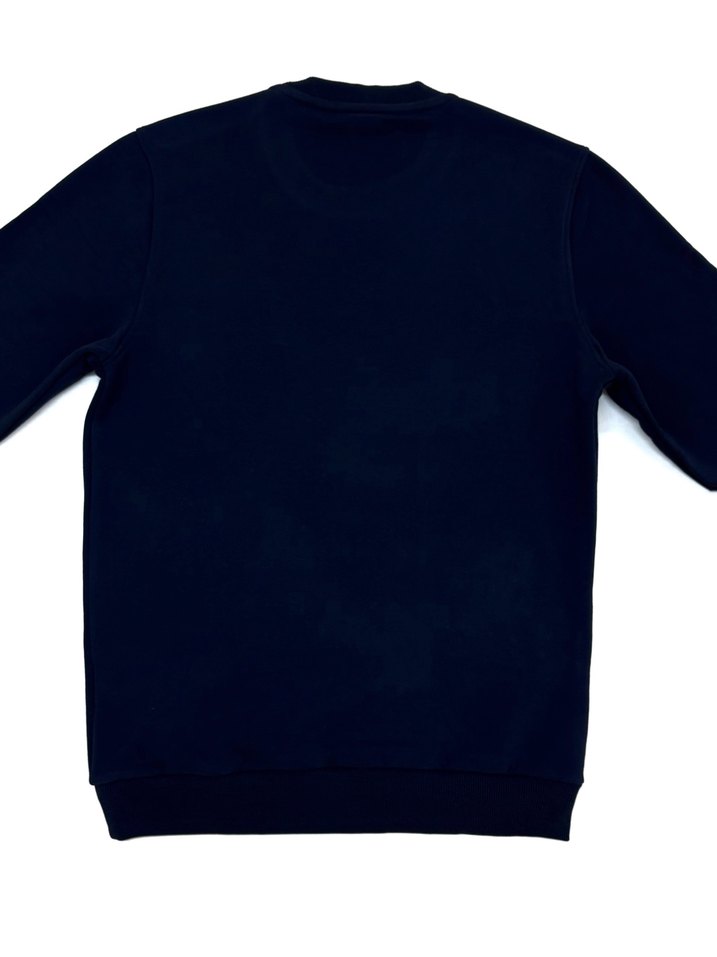 Lacivert Unisex Bisiklet Yaka Sweatshirt - Görsel 3