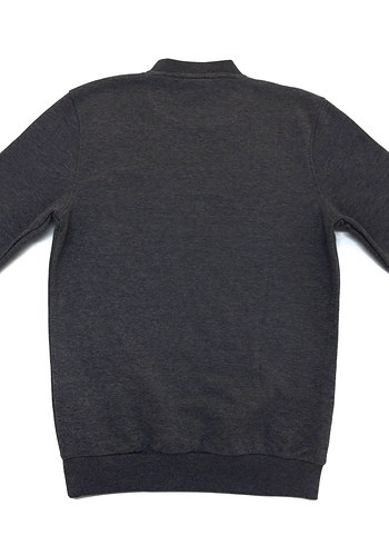 Gri Unisex Bisiklet Yaka Sweatshirt - Görsel 3