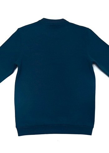 Lacivert Unisex Bisiklet Yaka Sweatshirt - Görsel 3
