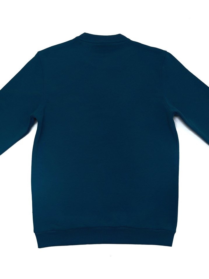 Lacivert Unisex Bisiklet Yaka Sweatshirt - Görsel 3