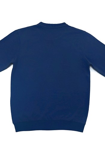 Mavi Unisex Bisiklet Yaka Sweatshirt - Görsel 3