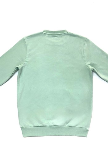 Su Yeşili Unisex Bisiklet Yaka Sweatshirt - Görsel 3