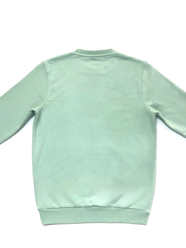 Su Yeşili Unisex Bisiklet Yaka Sweatshirt - Görsel 3