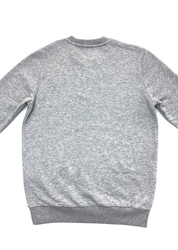 Gri Unisex Bisiklet Yaka Sweatshirt - Görsel 3