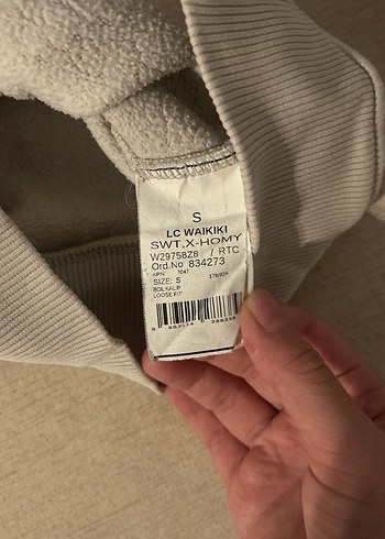 s Beden Gri Kapüşonlu Uzun Kollu Salaş Sweatshirt