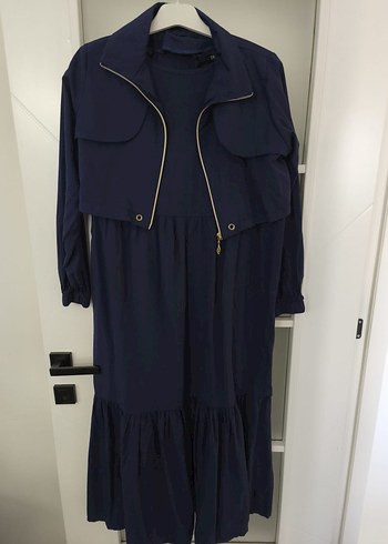 lacivert ceketli elbise - Görsel 3