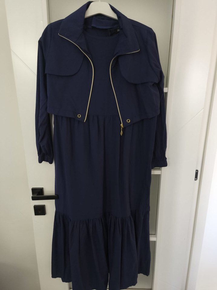 lacivert ceketli elbise - Görsel 3