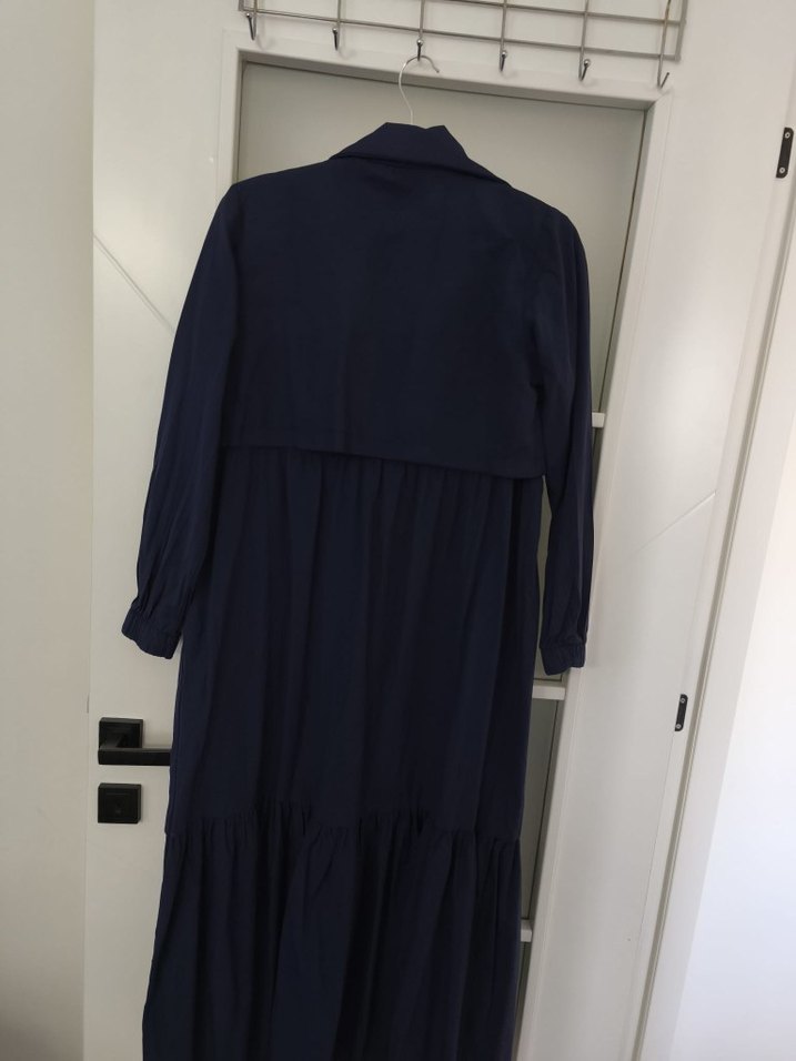 lacivert ceketli elbise - Görsel 4