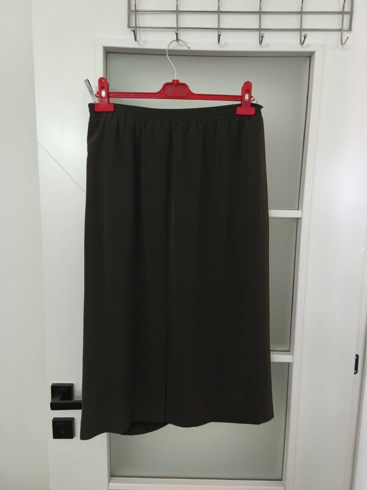 haki  Midi Kadın Etek - Görsel 2