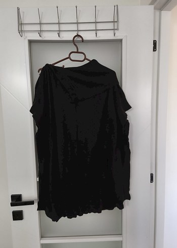 Düğmeli Siyah panço - Görsel 2