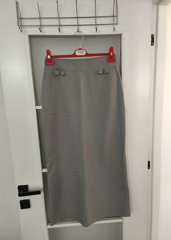 Kadın Mavi Kemerli Uzun  Etek - Görsel 4