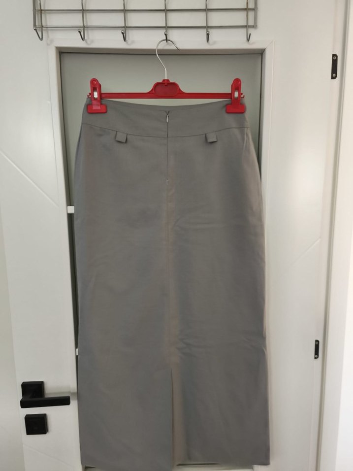 Kadın Mavi Kemerli Uzun  Etek - Görsel 3