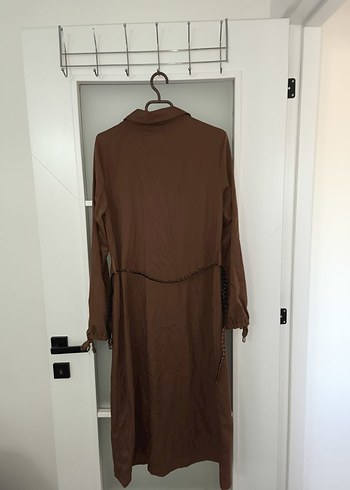 Kahverengi Kemerli Uzun elbise - Görsel 2