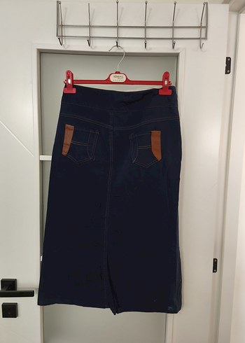 Kemerli Midi Boy Kot Etek - Görsel 2