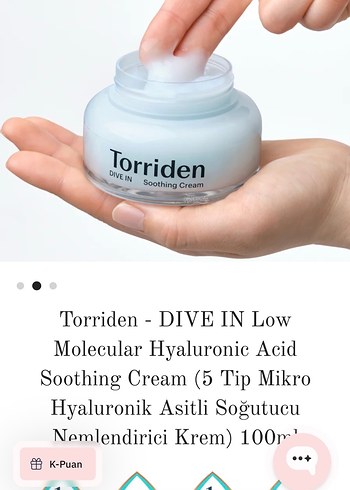Torriden 5 Tip Mikro Hyaluronik Asitli Soğutucu Nemlendiric Krem - Görsel 2