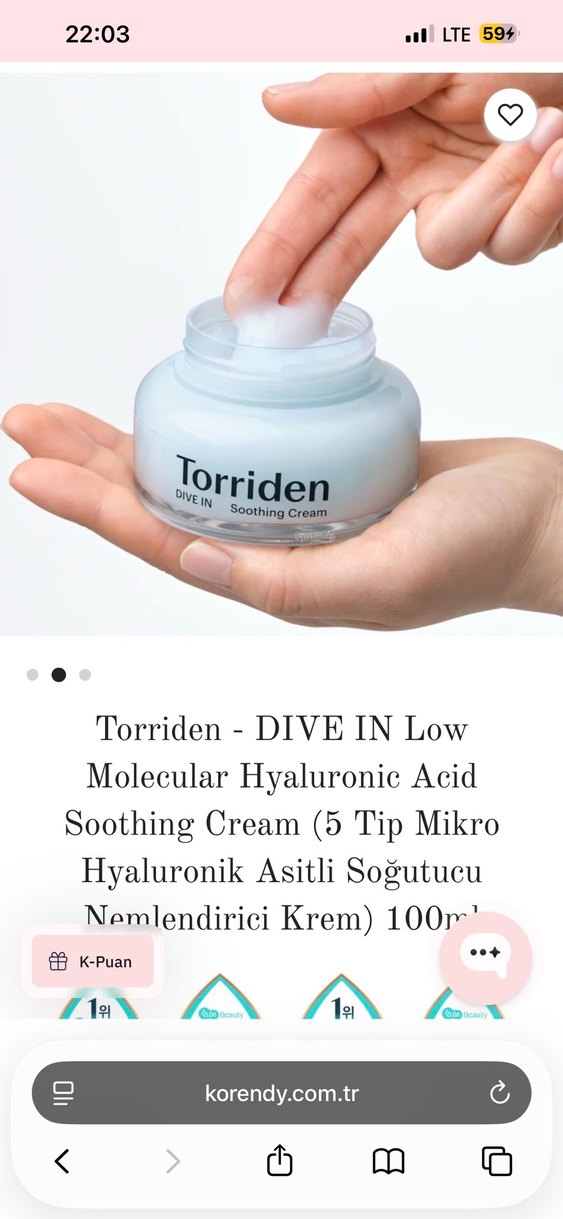 Torriden 5 Tip Mikro Hyaluronik Asitli Soğutucu Nemlendiric Krem - Görsel 2