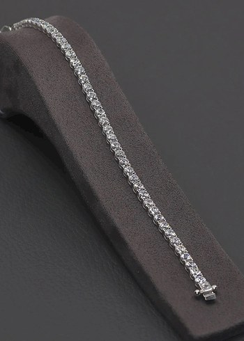 925 ayar gümüş su yolu bileklik - 4 ve 5 mm mevcuttur - Görsel 2