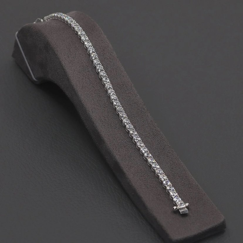 925 ayar gümüş su yolu bileklik - 4 ve 5 mm mevcuttur - Görsel 2