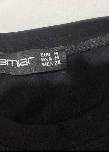 Kadın Siyah Basic Kısa Kollu Tişört - Görsel 2