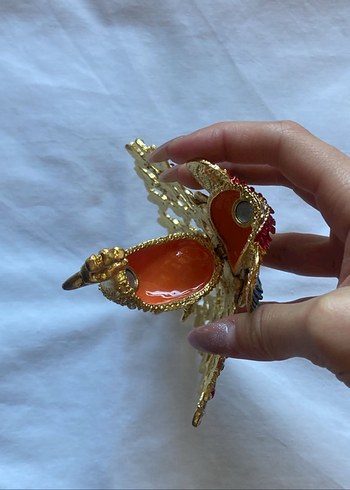 Renkli Payetli Tavuskuşu Biblo - Görsel 3