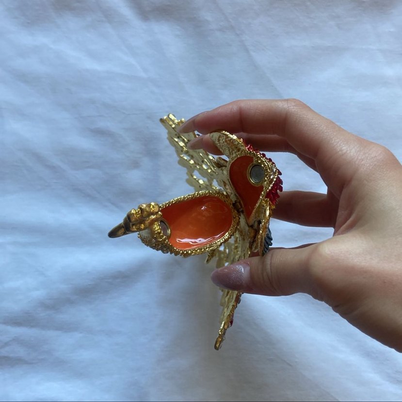 Renkli Payetli Tavuskuşu Biblo - Görsel 3