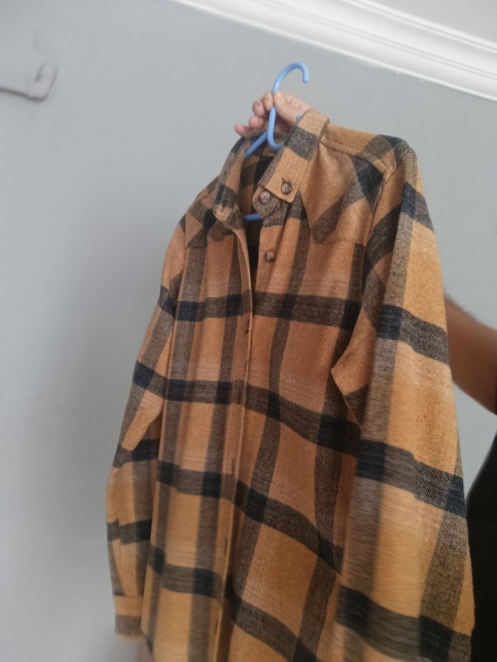 Düğmeli Kahverengi  SLİM  Erkek ODUNCU Gömlek - Görsel 2