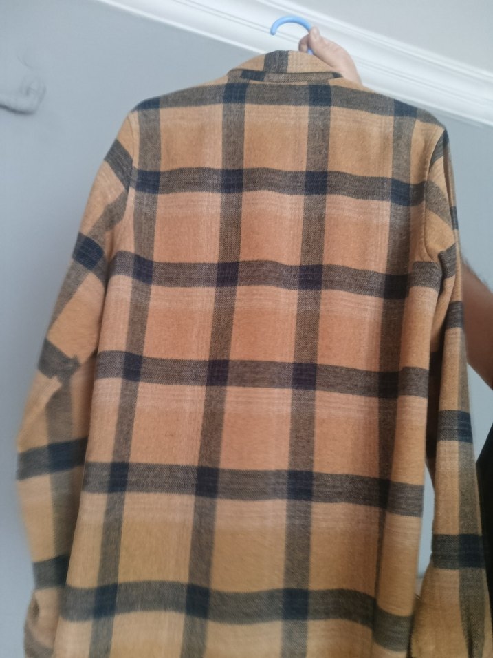 Düğmeli Kahverengi  SLİM  Erkek ODUNCU Gömlek - Görsel 3