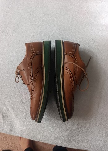 Kahverengi Deri Bağcıklı Klasik Erkek Ayakkabı - Görsel 2